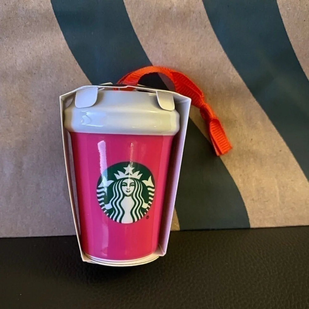 NWT Starbucks Pink Christmas Ornament - Winter 2021